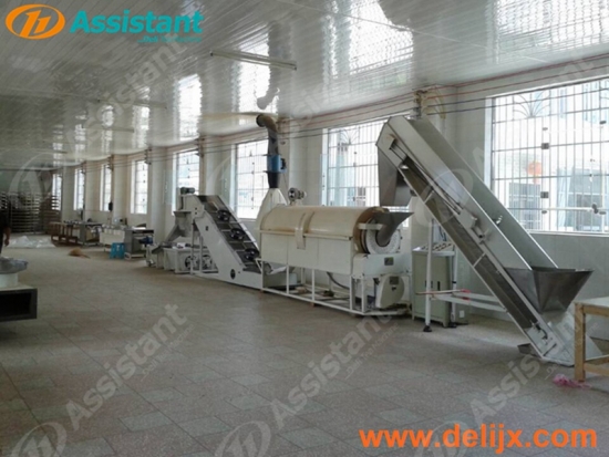 Green Tea Leaves Fixation Processing Machine Wood Coal Heating Continuous Belt Type