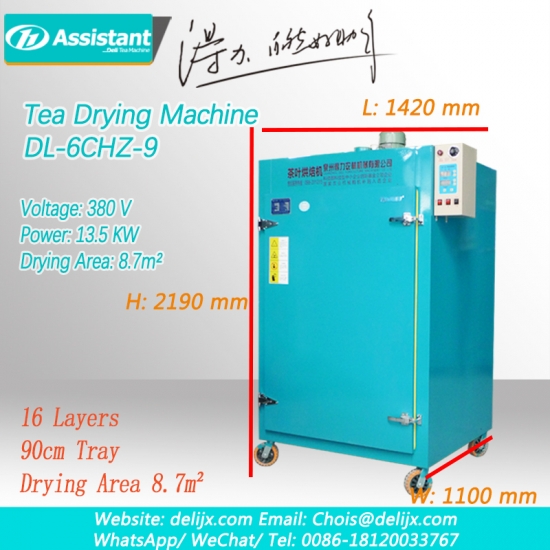 Pequeña flor de té tipo rotativo calefacción eléctrica máquina de secado de hojas de té 6chz-9
