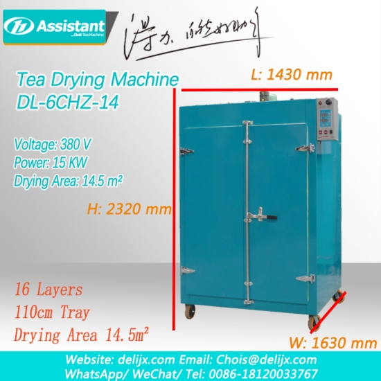 Calentador eléctrico máquina de secado de hojas de té verde dl-6chz-14