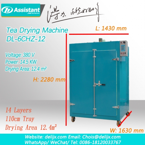 máquina de procesamiento de té té verde eléctrico oolong máquina de secado de hojas de té negro 6chz-12
