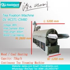Máquina de procesamiento de la fijación de las hojas de té verde carbón de la madera de calentamiento tipo de correa continua