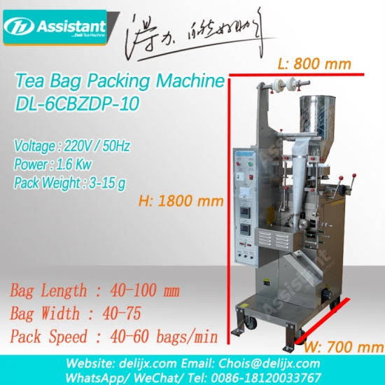 Proveedor de China de la máquina de envasado de bolsitas de té de doble cámara automática