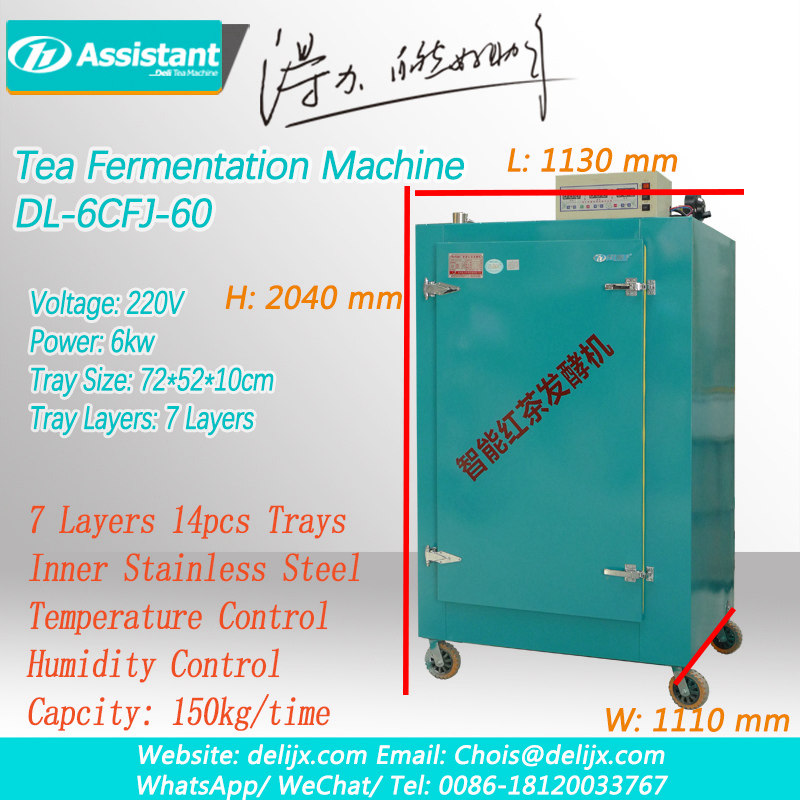 máquina de fermentación de té proceso de fermentación de té negro fermentación de hojas de té fermentación de té dl-6cfj-60
